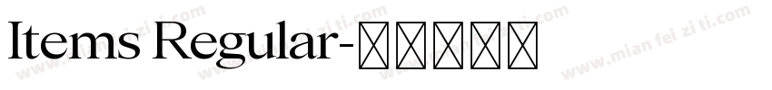 Items Regular字体转换